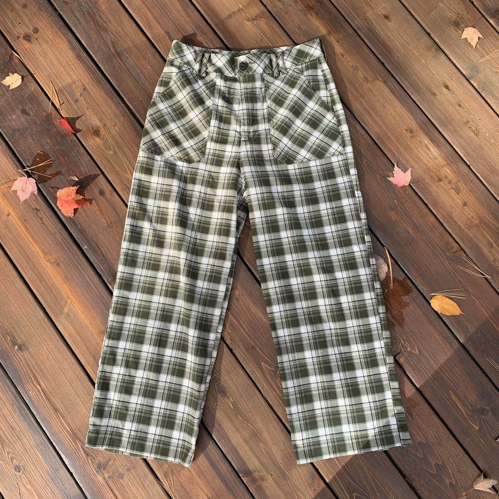 Green and White Twik Pants